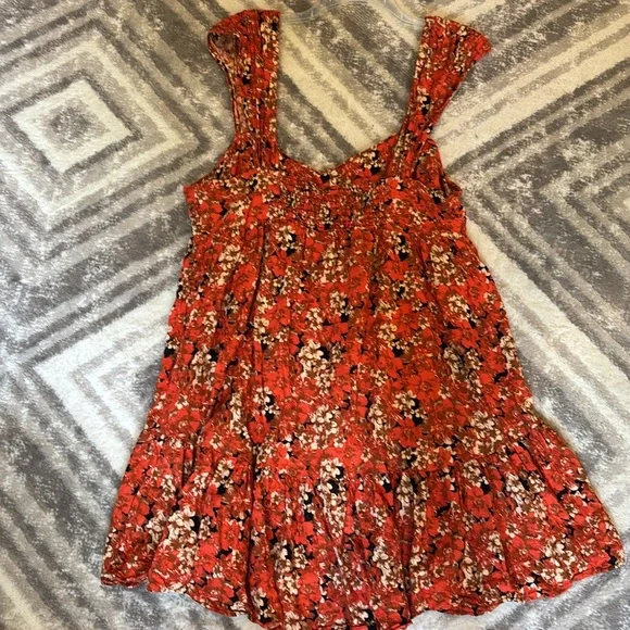 FREE PEOPLE PATTERN PLAY MINI DRESS NIGHT COMBO FLORAL - SZ XL - Picture 6 of 8
